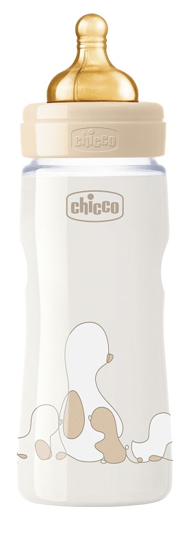 CHICCO BIBERON ORIGINAL 330ML TOUCH REGULAR UNISEX CON TETTARELLA IN CAUCCIU' - Newepa Srl