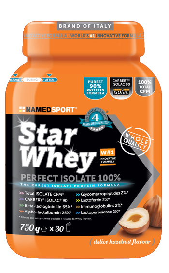 STAR WHEY PERFECT ISOLATE 100% DELICE HAZELNUT 750 G - Newepa Srl