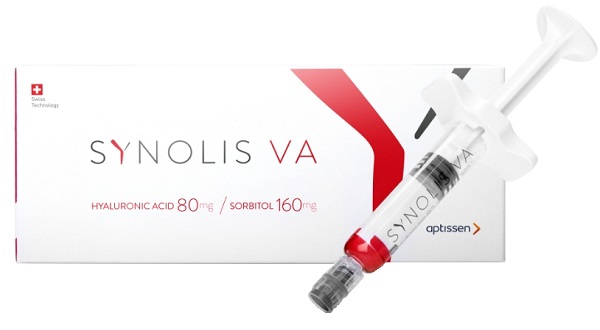 SYNOLIS V-A SOLUZIONE INIETTABILE VISCOELASTICA ISOTONICA IN SIRINGA PRERIEMPITA DI SODIO IALURONATO 80MG  E SORBITOLO 160MG CAPACITA' SIRINGA 4ML MONOSHOT 1 PEZZO - Newepa Srl