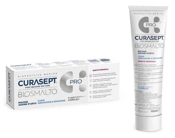 CURASEPT BIOSMALTO MOUSSE CARIE FRAGOLA 50 ML - Newepa Srl