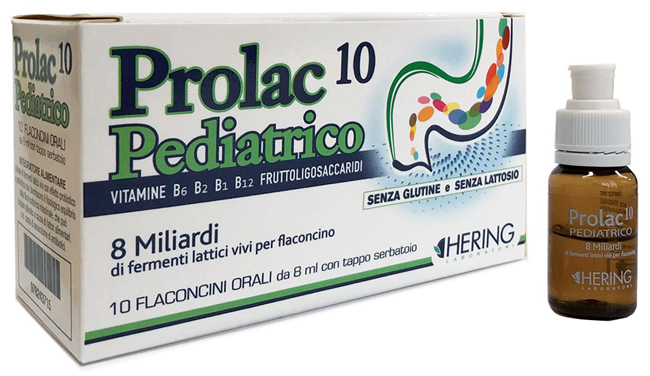 PROLAC10 PEDIATRICO FERMENTI LATTICI 10 FLACONCINI 8 ML - Newepa Srl