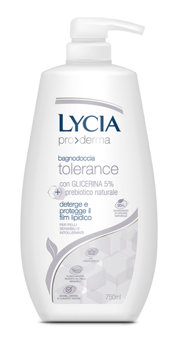 LYCIA PRODERMA BAGNODOCCIA TOLERANCE 750 ML - Newepa Srl