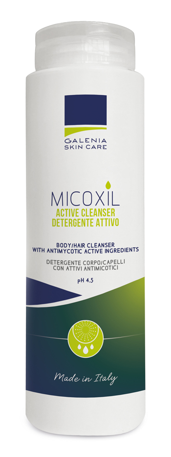 MICOXIL ACTIVE CLEANSER DETERGENTE PER CORPO E CAPELLI PH 4,5 250 ML - Newepa Srl