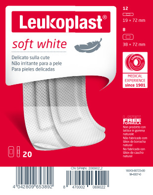 LEUKOPLAST SOFT WHITE 20 PEZZI ASSORTITI - Newepa Srl