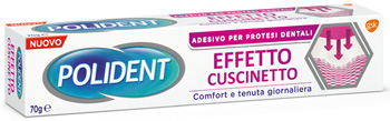 POLIDENT FISSATIVO EFFETTO CUSCINETTO ADESIVO PER PROTESI DENTALI 70 G - Newepa Srl