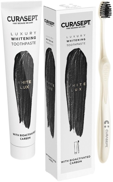 CURASEPT WHITE LUXURY WHITENING DENTIFRICIO 75 ML + SPAZZOLINO - Newepa Srl