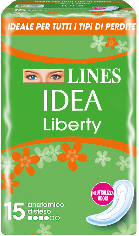 LINES IDEA ASSORBENTE LIBERTY ANATOMICO 15 PEZZI - Newepa Srl