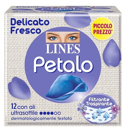 LINES PETALO BLU ASSORBENTE CON ALI 12 PEZZI - Newepa Srl