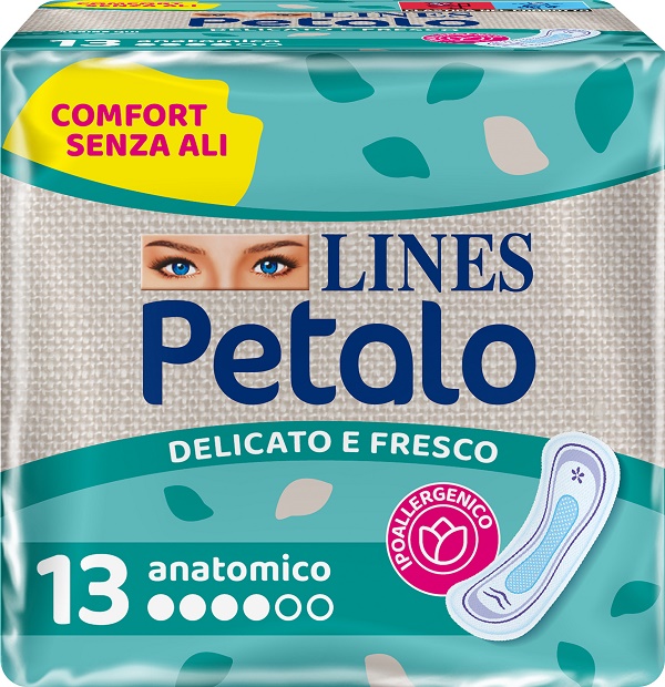 LINES PETALO BLU ASSORBENTE ANATOMICO 13 PEZZI - Newepa Srl