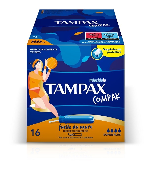 TAMPAX COMPAK ASSORBENTE INTERNO SUPER PLUS 16 PEZZI - Newepa Srl