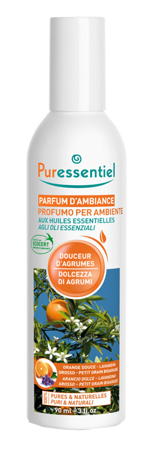 PURESSENTIEL PROFUMO AMBIENTE DOLCEZZA AGRUMI ECOCERT 90 ML - Newepa Srl