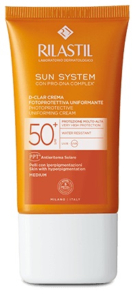 RILASTIL SUN SYSTEM D-CLAR SPF 50+ CREMA MEDIUM - Newepa Srl