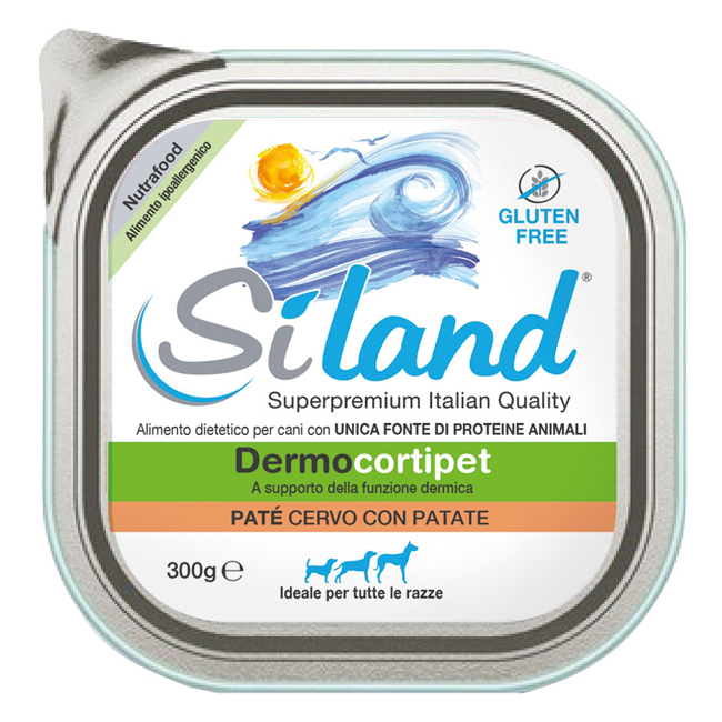 SILAND DERMOCORTIPET UMIDO CANE CERVO/PATATA 300 G - Newepa Srl
