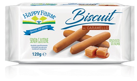 HAPPY FARM BISCUIT CARAMELLO 120 G - Newepa Srl