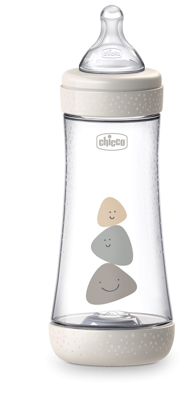 CHICCO BIBERON PERFECT 5 UNISEX 300 ML IN SILICONE 3 FORI - Newepa Srl