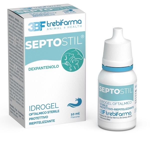 SEPTOSTIL SOLUZIONE OFTALMICA IDRATANTE EPITELIO PROTETTIVA LENITIVA LUBRIFICANTE PER CANI E GATTI 10 ML - Newepa Srl