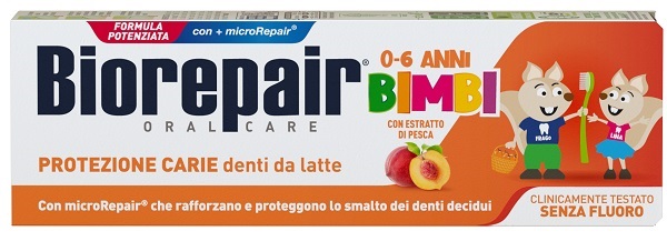 BIOREPAIR ORAL CARE KIDS 0-6 ANNI DENTI DA LATTE DENTIFRICIO CON ESTRATTO DI PESCA 50 ML - Newepa Srl