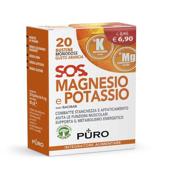 PURO MAGNESIO POTASSIO E BAOBAB 20 BUSTINE 4 G - Newepa Srl