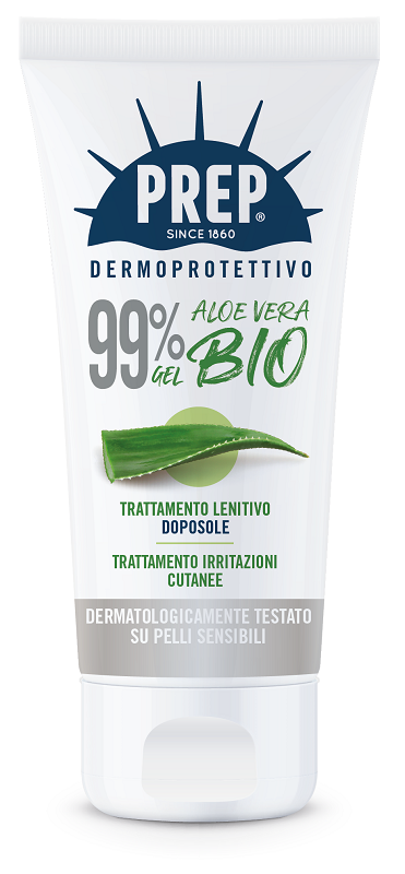 PREP DERMOPROTETTIVO 99% GEL ALOE VERA BIO TRATTAMENTO LENITIVO DOPOSOLE IRRITAZIONI CUTANEE 150 ML - Newepa Srl