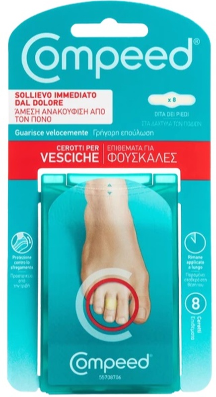 COMPEED CEROTTI PER VESCICHE DITA PIEDI 8 PEZZI CARTON - Newepa Srl