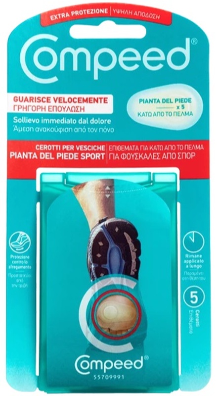 COMPEED CEROTTI PER VESCICHE PIANTA PIEDE SPORT 5 PEZZI - Newepa Srl