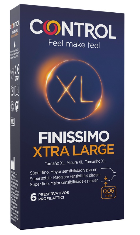 CONTROL FINISSIMO XTRA LARGE 6 PEZZI - Newepa Srl