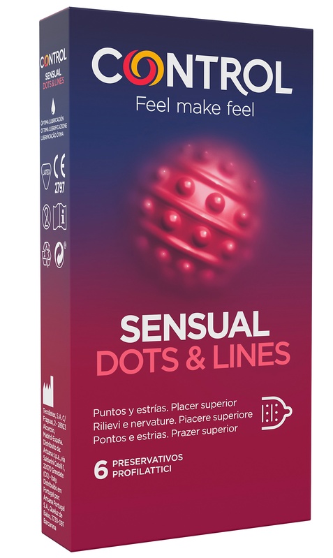 CONTROL SENSUAL DOTS&LINES 6 PEZZI - Newepa Srl