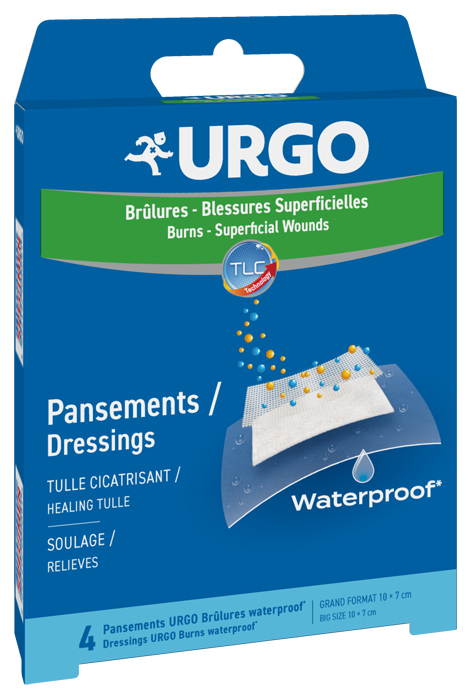 URGO USTIONI SUPERFICIALI WATERPROOF 10 X 7 CM 4 PEZZI - Newepa Srl