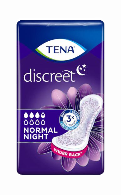 ASSORBENTE TENA DISCREET NORMAL NIGHT 10 PEZZI - Newepa Srl