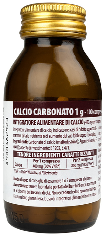 CALCIO CARBONATO NUOVA FORMULA 1 G 100 COMPRESSE - Newepa Srl