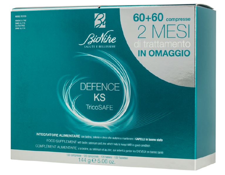 DEFENCE KS TRICOSAFE BIPACK 60 COMPRESSE + 60 COMPRESSE - Newepa Srl