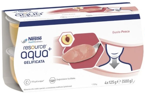 RESOURCE AQUA ACQUA GELIFICATA+PEACH CUP 6 4X125 G - Newepa Srl