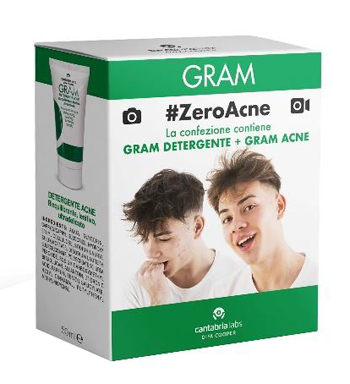 GRAM ZEROACNE 1 GRAM DETERGENTE 50 ML + 1 GRAM ACNE 50 ML - Newepa Srl