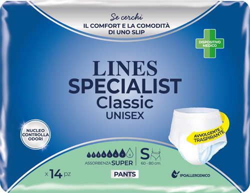 PANNOLONE A MUTANDA LINES SPECIALIST CLASSIC PANTS SUPER S 14 PEZZI - Newepa Srl