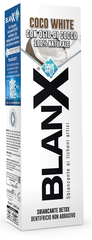 BLANX SBIANCANTE DETOX DENTIFRICIO COCO WHITE CON OLIO DI COCCO 75 ML - Newepa Srl