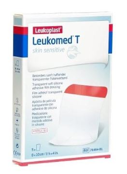 LEUKOMED T SKIN SENSITIVE MEDICAZIONE POST-OPERATORIA TRASPARENTE CON MASSA ADESIVA IN SILICONE 8X10 CM 5 PEZZI - Newepa Srl
