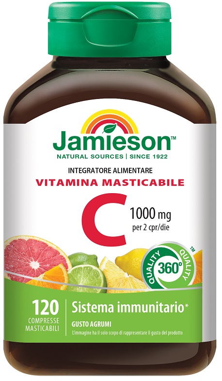JAMIESON VITAMINA C 1000 MASTICABILE AGRUMI 120 COMPRESSE - Newepa Srl