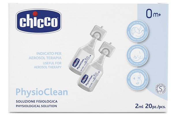 SOLUZIONE FISIOLOGICA PER AEROSOL CHICCO PHYSIOCLEAN 20 X 2 ML - Newepa Srl