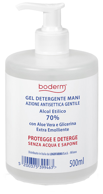 BODERM HAND CLEANSING GEL 70% 500 ML CON DISPENSER - Newepa Srl