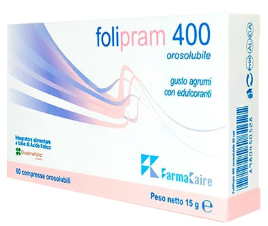 FOLIPRAM 400 60 COMPRESSE OROSOLUBILI GUSTO AGRUMI - Newepa Srl