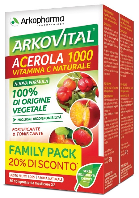ARKOVITAL ACEROLA 1000 PACK FAMILY 60 COMPRESSE - Newepa Srl