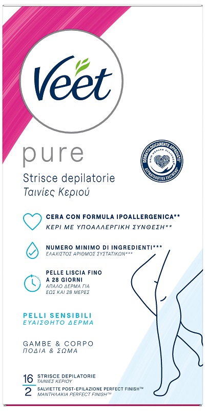 VEET STRISCE CORPO IPOALLERGENICHE 16 PEZZI - Newepa Srl