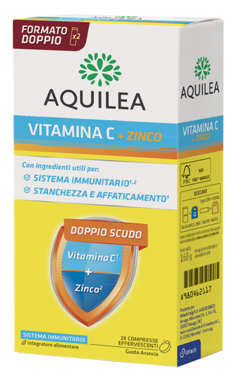 AQUILEA VITAMINA C 14 COMPRESSE EFFERVESCENTI BIPACK - Newepa Srl