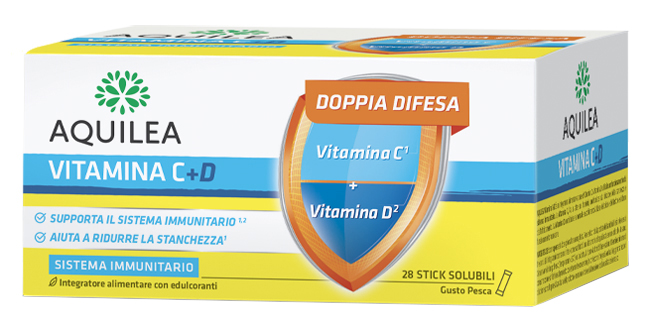 AQUILEA VITAMINA C+D 28 BUSTINE STICK - Newepa Srl