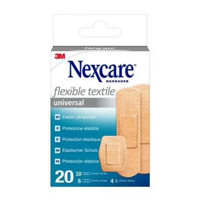 CEROTTO PREPARATO NEXCARE TEXTILE N0420AS ASSORTITI 3 MISURE 10 CEROTTI 19X72MM + 6 CEROTTI 25X72MM + 4 CEROTTI 22,5MM - Newepa Srl