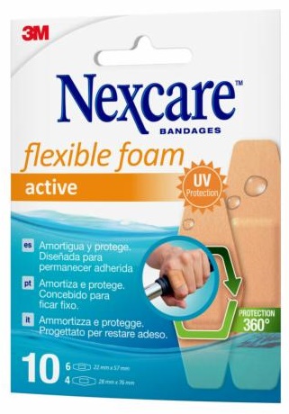 CEROTTO PREPARATO NEXCARE ACTIVE 360 GRADI N1010ASDX02 ASSORTITI 2 MISURE 6 CEROTTI 22X57MM + 4 CEROTTI 28X76MM - Newepa Srl