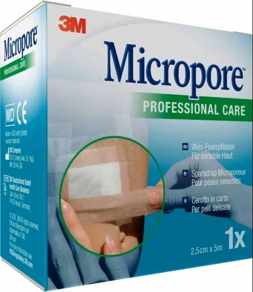 CEROTTO IN CARTA MICROPORE SURGICAL TAPE TAN M5X25MM - Newepa Srl