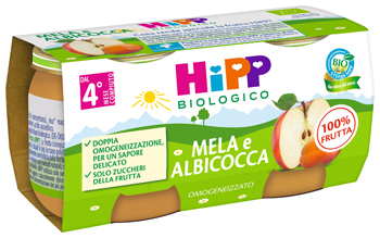 HIPP BIO OMOGENEIZZATO ALBICOCCA/MELA 2X80 G - Newepa Srl