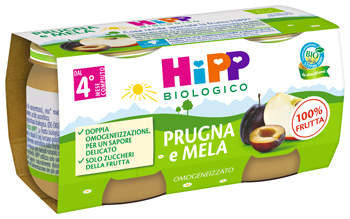HIPP BIO OMOGENEIZZATO PRUGNA E MELA 2 X 80 G - Newepa Srl