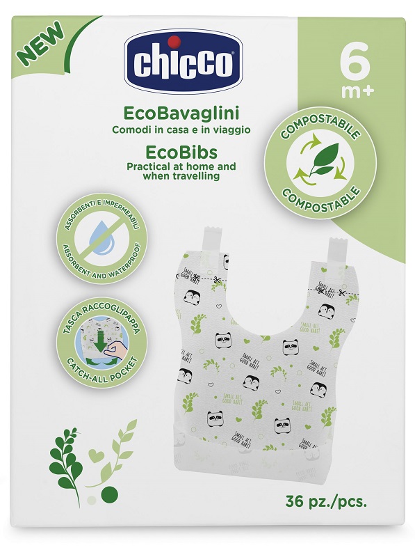 CHICCO BAVAGLINI MONOUSO COMPOSTABILI 36 PEZZI - Newepa Srl